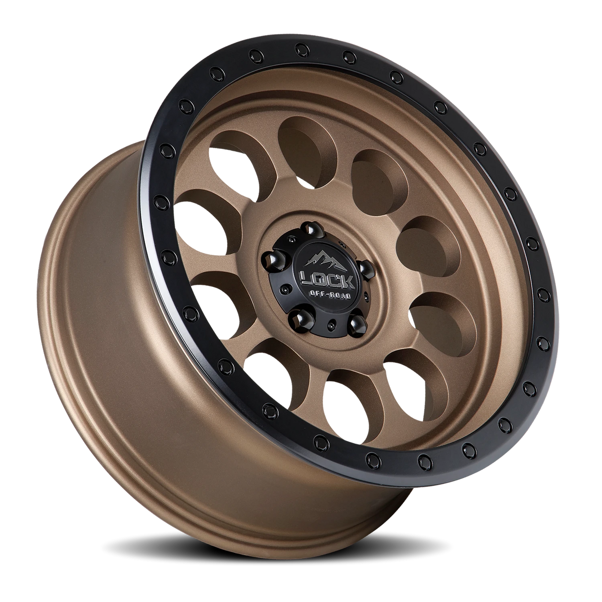 50CAL | 17X9 | 5X127 | +0 | MATTE DESERT BRONZE W MATTE BLACK RING | 50CAL-7957MRMBR - Image 2