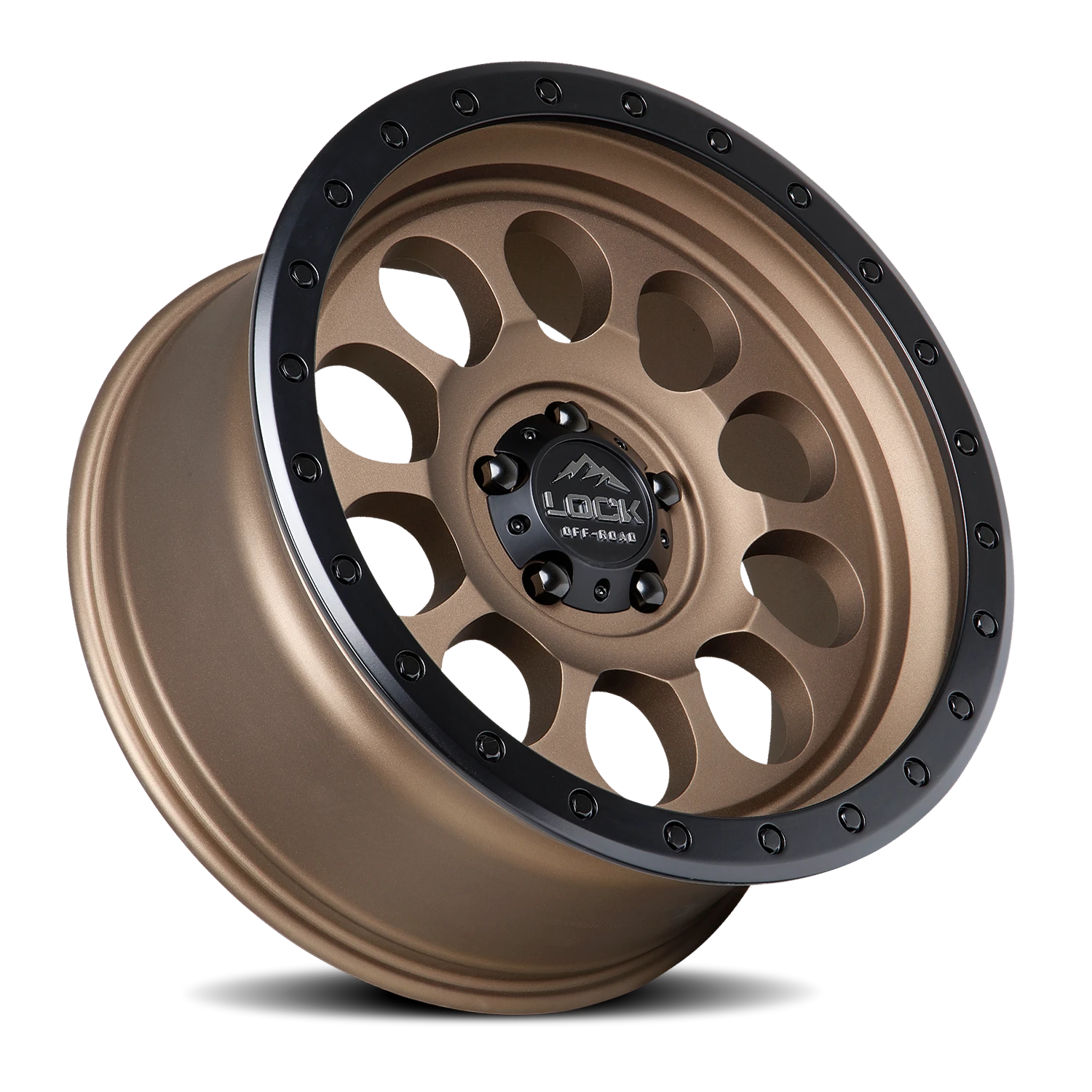 50CAL | 20X9 | 5X127 | +0 | MATTE DESERT BRONZE W MATTE BLACK RING | 50CAL-2957MRMBR - Image 2