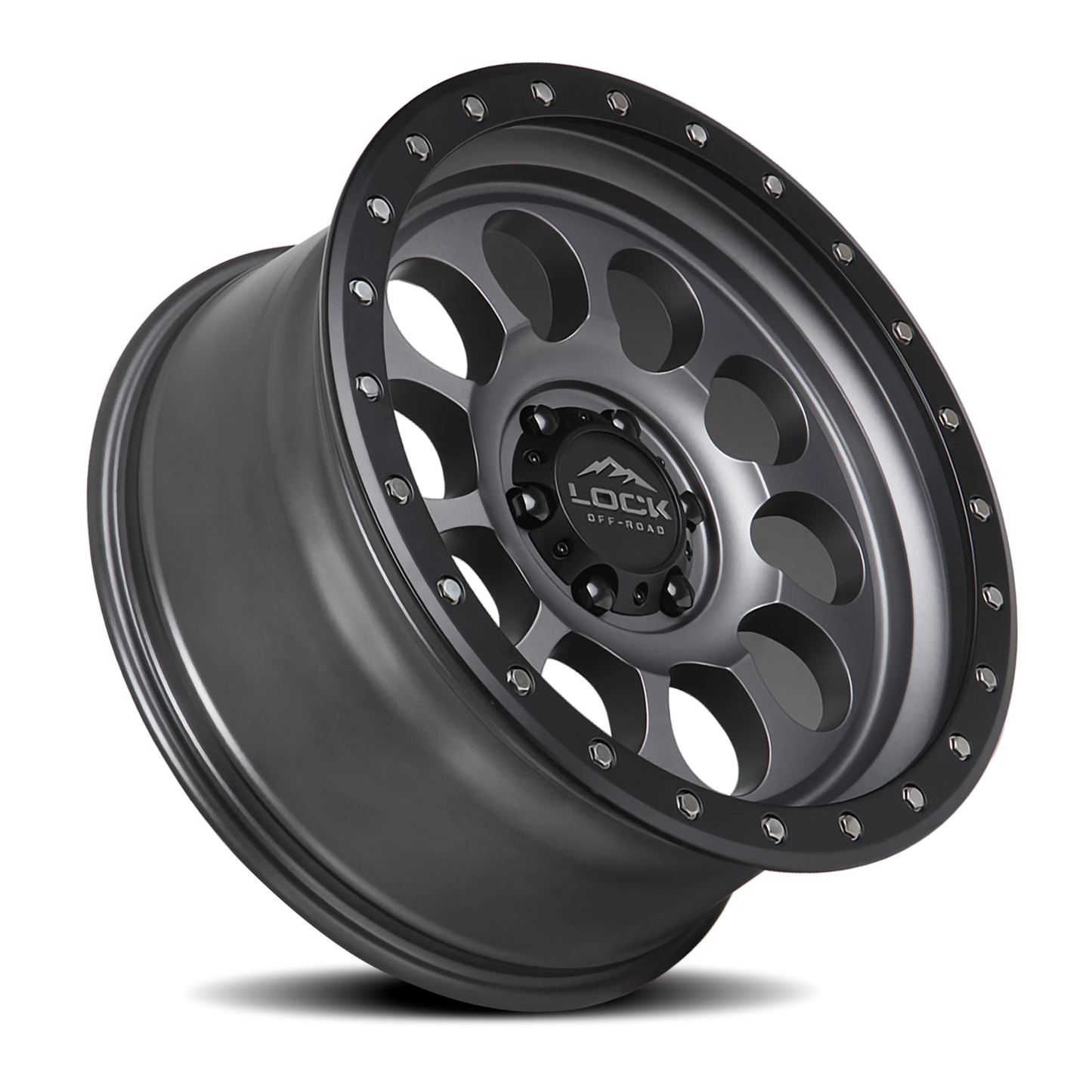 50CAL | 17X9 | 5X127 | +0 | MATTE GREY W MATTE BLACK RING | 50CAL-7957MGMBR - Image 2