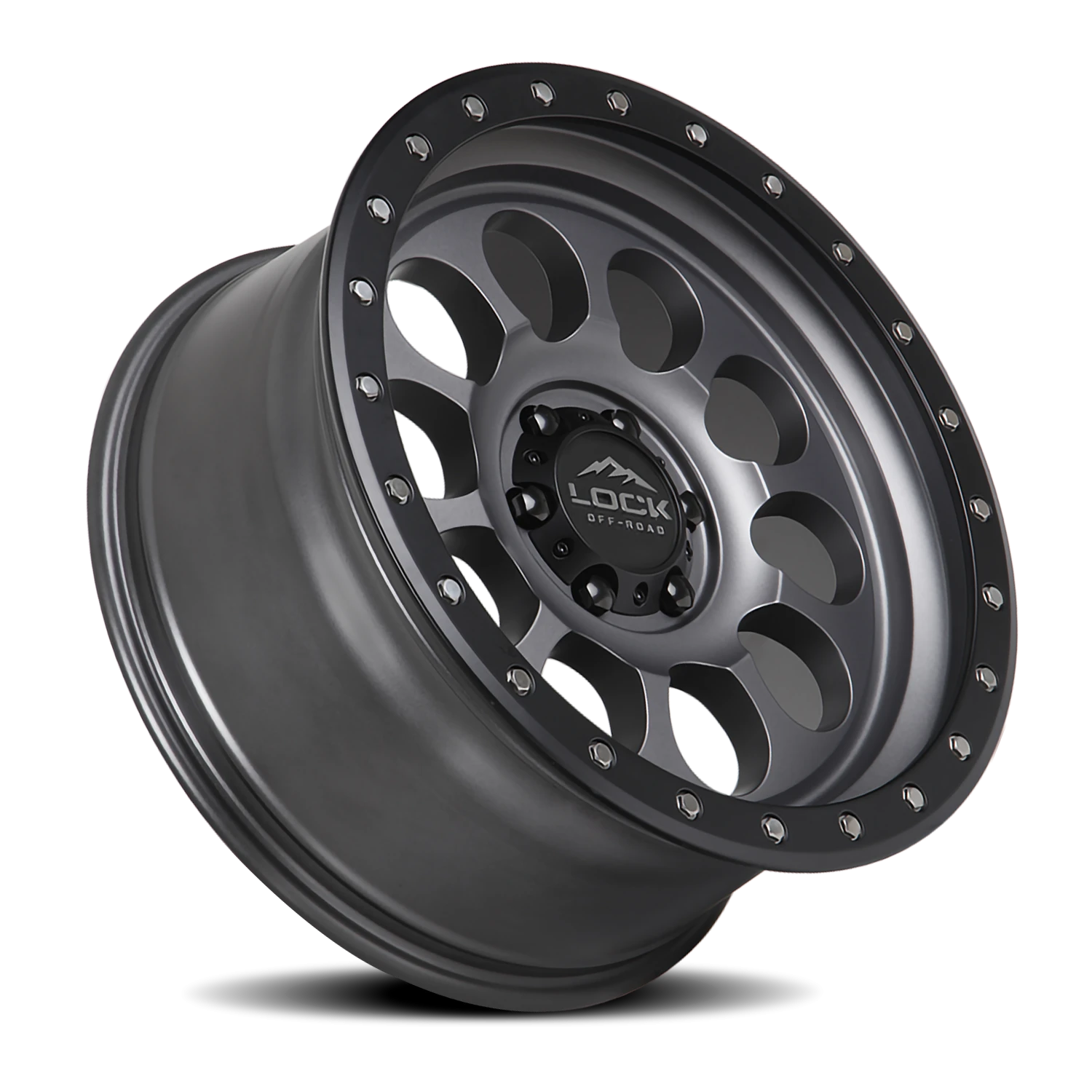 50CAL | 17X9 | 5X127 | +0 | MATTE GREY W MATTE BLACK RING | 50CAL-7957MGMBR - Image 2
