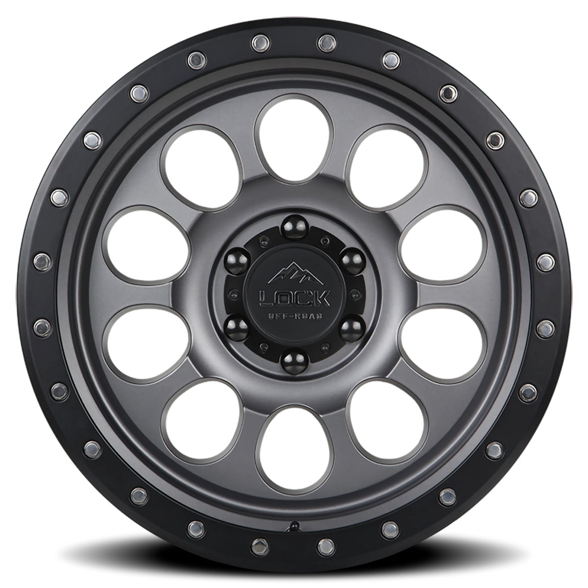 50CAL | 17X9 | 5X127 | +0 | MATTE GREY W MATTE BLACK RING | 50CAL-7957MGMBR - Image 3