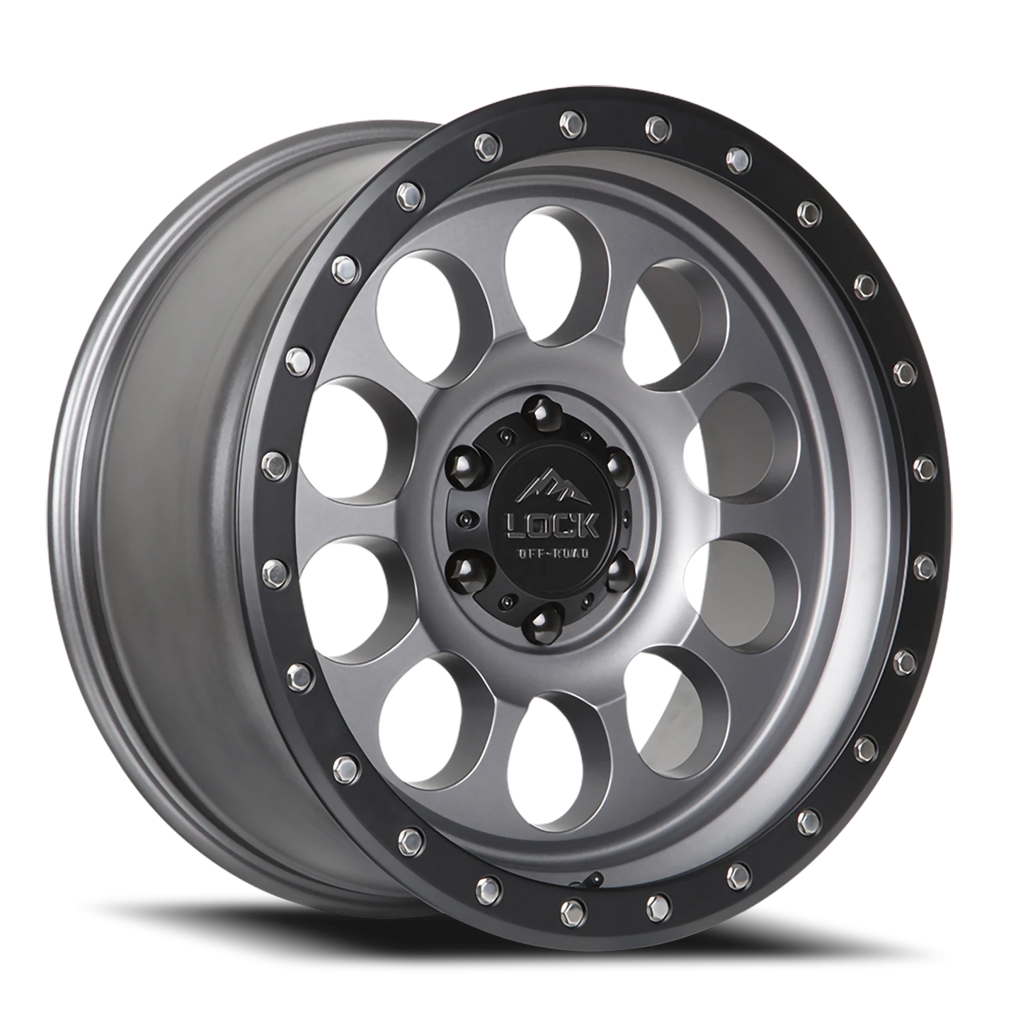 50CAL | 20X9 | 6X139.7 | -12 | MATTE GREY W MATTE BLACK RING | 50CAL-2969MGMBR12N