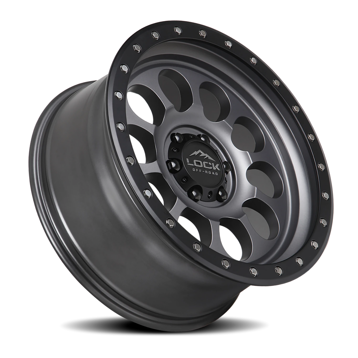 50CAL | 17X9 | 6X139.7 | +0 | MATTE GREY W MATTE BLACK RING | 50CAL-7969MGMBR - Image 2