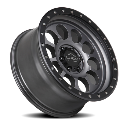 50CAL | 17X9 | 6X139.7 | +0 | MATTE GREY W MATTE BLACK RING | 50CAL-7969MGMBR - Image 2