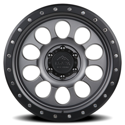 50CAL | 17X9 | 6X135 | +0 | MATTE GREY W MATTE BLACK RING | 50CAL-7963MGMBR - Image 3