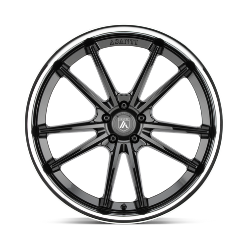 Asanti Black | ABL-23 SIGMA | 22.0x9.00 | 5X114.3 | 32 | GLOSS BLACK W/ CHROME LIP