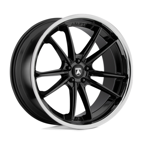 Asanti Black | ABL-23 SIGMA | 22.0x9.00 | 5X115 | 15 | GLOSS BLACK W/ CHROME LIP
