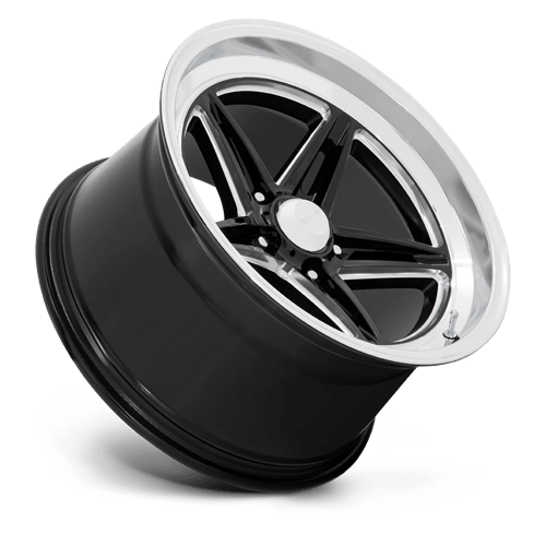 American Racing Vintage | VN514 GROOVE | 18.0x8.00 | 5X114.3 | 0 | GLOSS BLACK W/ DIAMOND CUT LIP