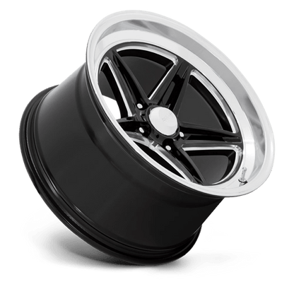 American Racing Vintage | VN514 GROOVE | 18.0x10.00 | 5X114.3 | 0 | GLOSS BLACK W/ DIAMOND CUT LIP