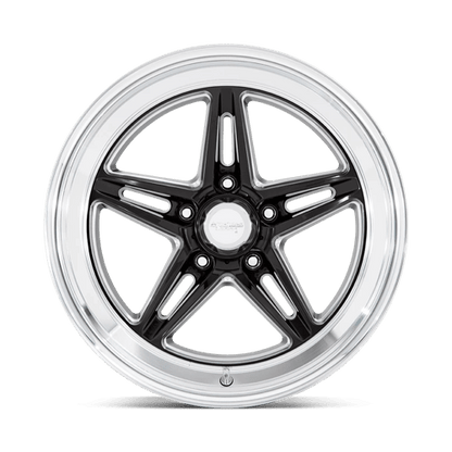American Racing Vintage | VN514 GROOVE | 18.0x10.00 | 5X114.3 | 0 | GLOSS BLACK W/ DIAMOND CUT LIP