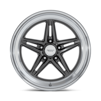 American Racing Vintage | VN514 GROOVE | 18.0x10.00 | 5X120.65 | 12 | ANTHRACITE W/ DIAMOND CUT LIP