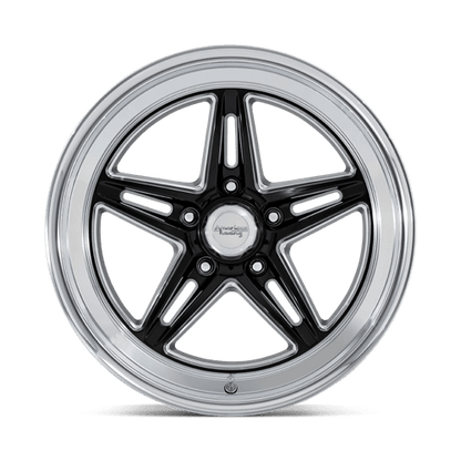 American Racing Vintage | VN514 GROOVE | 20.0x8.50 | 5X120.65 | 6 | GLOSS BLACK W/ DIAMOND CUT LIP