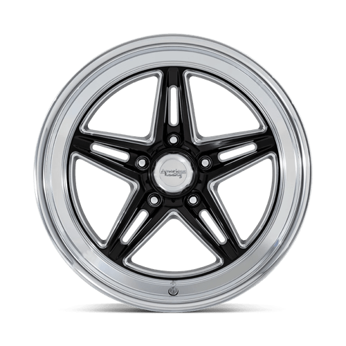 American Racing Vintage | VN514 GROOVE | 18.0x10.00 | 5X127 | 12 | GLOSS BLACK W/ DIAMOND CUT LIP