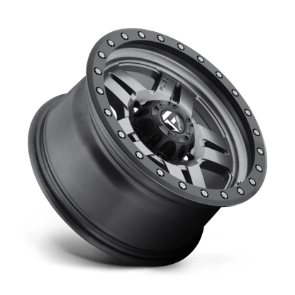 Fuel 1PC | D558 ANZA | 16.0x8.00 | 6X139.7 | 1 | MATTE GUNMETAL BLACK BEAD RING