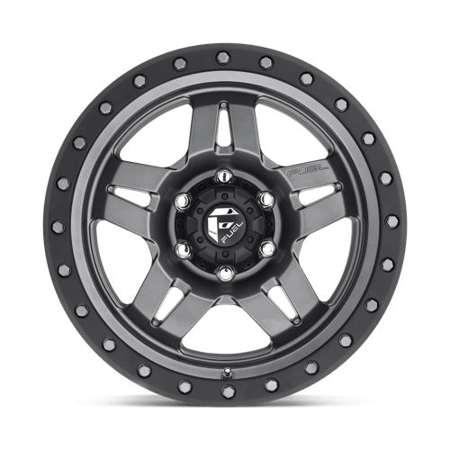 Fuel 1PC | D558 ANZA | 17.0x8.50 | 6X139.7 | -6 | MATTE GUNMETAL BLACK BEAD RING