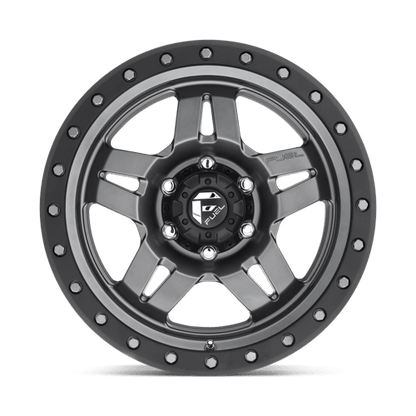 Fuel 1PC | D558 ANZA | 17.0x8.50 | 6X139.7 | -6 | MATTE GUNMETAL BLACK BEAD RING