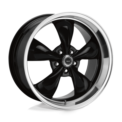 American Racing | AR105 TORQ THRUST M | 18.0x9.00 | 5X114.3 | 34 | GLOSS BLACK W/ MACHINED LIP