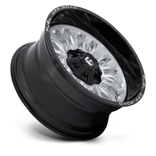 Fuel 1PC | D798 ARC | 20.0x10.00 | 6X135/6X139.7 | -18 | SILVER BRUSH FACE W/ BLK LIP