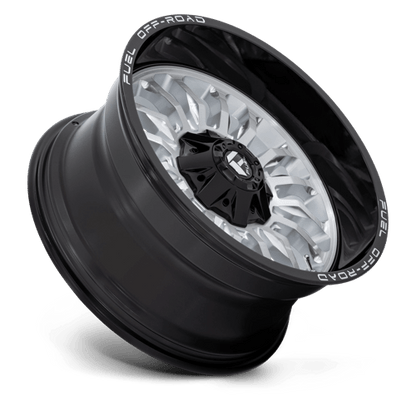 Fuel 1PC | D798 ARC | 20.0x10.00 | 6X135/6X139.7 | -18 | SILVER BRUSH FACE W/ BLK LIP