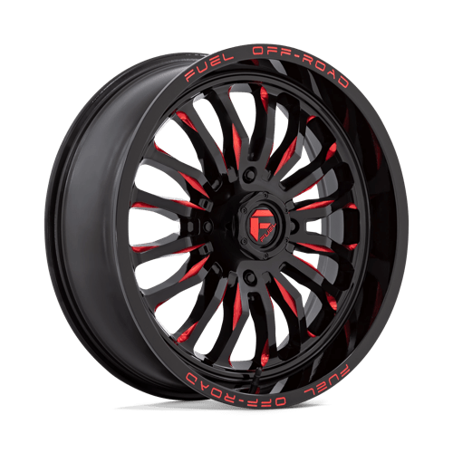 Fuel UTV | D822 ARC UTV | 20.0x7.00 | 4X137 | 13 | GLOSS BLACK MILLED RED