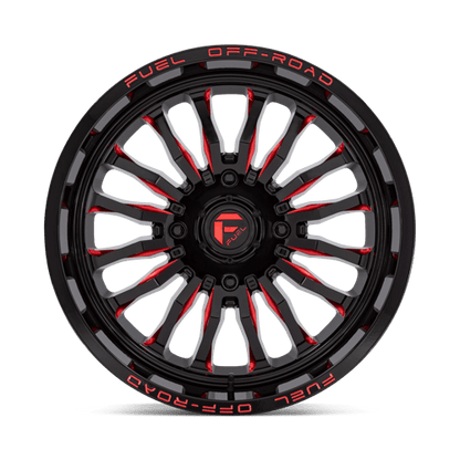 Fuel UTV | D822 ARC UTV | 20.0x7.00 | 4X137 | 13 | GLOSS BLACK MILLED RED