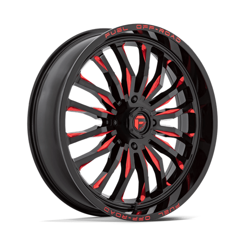 Fuel UTV | D822 ARC UTV | 24.0x7.00 | 4X156 | 13 | GLOSS BLACK MILLED RED