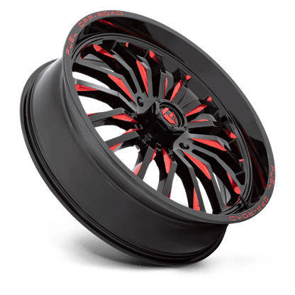 Fuel UTV | D822 ARC UTV | 24.0x7.00 | 4X137 | 13 | GLOSS BLACK MILLED RED