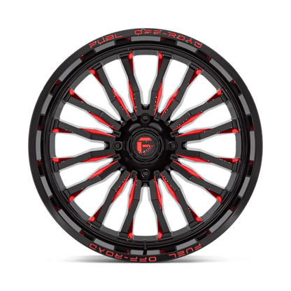 Fuel UTV | D822 ARC UTV | 24.0x7.00 | 4X156 | 13 | GLOSS BLACK MILLED RED
