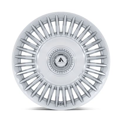 Asanti Black | AB040 TIARA | 20.0x10.50 | 5X112/5X114.3 | 40 | GLOSS SILVER BRIGHT MACH FACE
