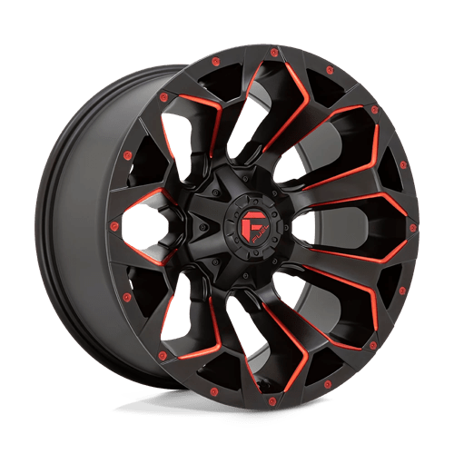 Fuel 1PC | D787 ASSAULT | 18.0x9.00 | 5X114.3/5X127 | 1 | MATTE BLACK RED MILLED
