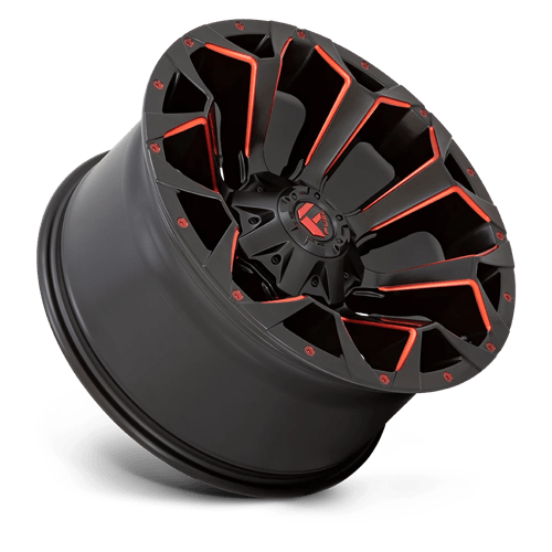 Fuel 1PC | D787 ASSAULT | 20.0x10.00 | 6X135/6X139.7 | -22 | MATTE BLACK RED MILLED