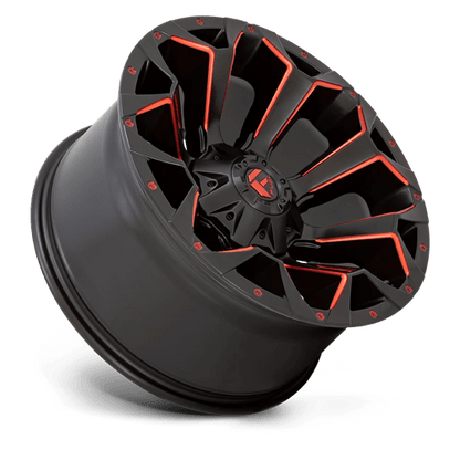 Fuel 1PC | D787 ASSAULT | 20.0x10.00 | 6X135/6X139.7 | -22 | MATTE BLACK RED MILLED