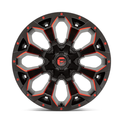 Fuel 1PC | D787 ASSAULT | 17.0x9.00 | 5X114.3/5X127 | 1 | MATTE BLACK RED MILLED