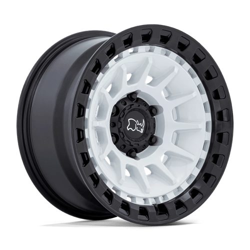 Black Rhino Hard Alloys | BARRAGE | 17.0x8.50 | 5X127 | -10 | GLOSS WHITE ON MATTE BLACK