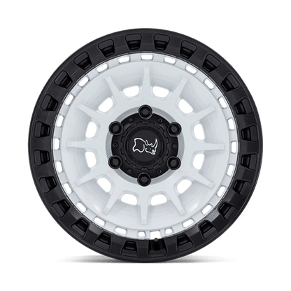 Black Rhino Hard Alloys | BARRAGE | 17.0x8.50 | 5X127 | -10 | GLOSS WHITE ON MATTE BLACK
