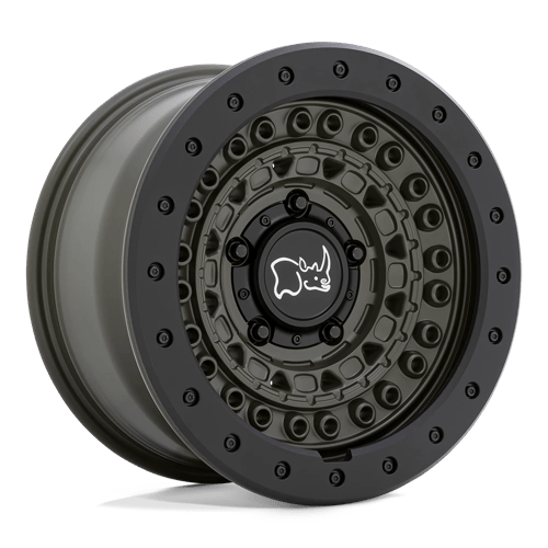 Black Rhino Hard Alloys | BARRICADE | 17.0x8.50 | 5X127 | -34 | OLIVE DRAB GREEN W/ BLK ROCK