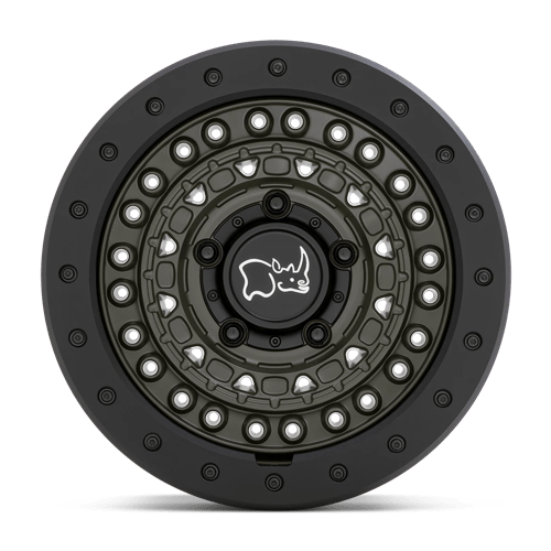 Black Rhino Hard Alloys | BARRICADE | 18.0x9.00 | 6X139.7 | 0 | OLIVE DRAB GREEN W/ BLK ROCK