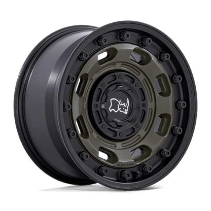 Black Rhino Hard Alloys | ATLAS | 17.0x8.50 | 6X135/6X139.7 | -10 | OLIVE DRAB GREEN W/ BLACK LIP