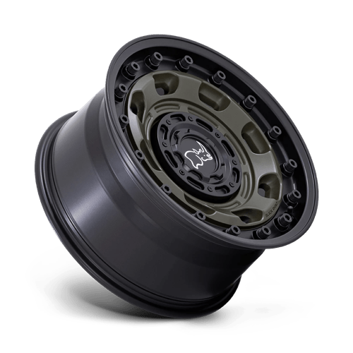 Black Rhino Hard Alloys | ATLAS | 17.0x8.50 | 6X135/6X139.7 | -10 | OLIVE DRAB GREEN W/ BLACK LIP
