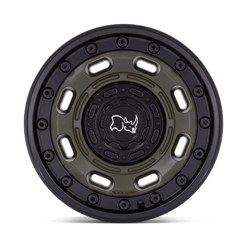 Black Rhino Hard Alloys | ATLAS | 17.0x8.50 | 6X135/6X139.7 | -10 | OLIVE DRAB GREEN W/ BLACK LIP