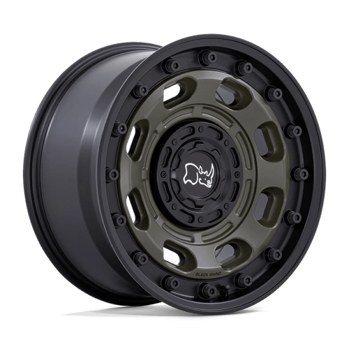 Black Rhino Hard Alloys | ATLAS | 18.0x9.00 | 6X135/6X139.7 | 0 | OLIVE DRAB GREEN W/ BLACK LIP