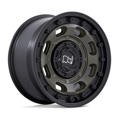 Black Rhino Hard Alloys | ATLAS | 16.0x8.00 | BLANK | -10 | OLIVE DRAB GREEN W/ BLACK LIP