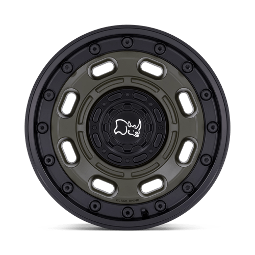 Black Rhino Hard Alloys | ATLAS | 17.0x8.00 | 5X114.3/5X127 | 38 | OLIVE DRAB GREEN W/ BLACK LIP