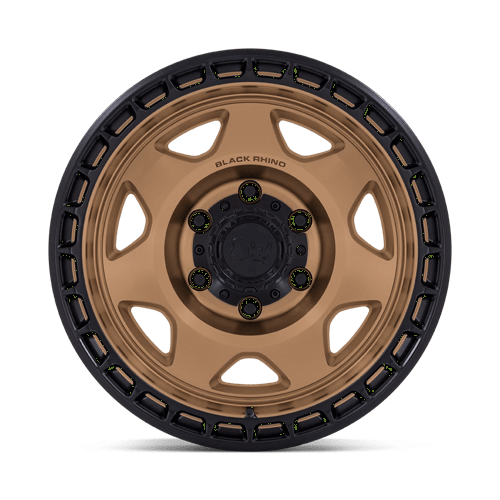 Black Rhino Hard Alloys | BR018 VOYAGER | 17.0x8.50 | 6X120 | 0 | MATTE BRONZE W/ M-BLACK LIP