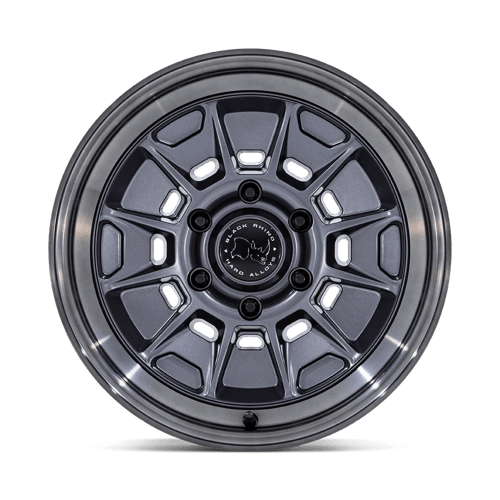 Black Rhino Hard Alloys | BR021 MONDO | 17.0x9.00 | 6X139.7 | -38 | MATTE GUNMETAL W/ G-GRAY LIP