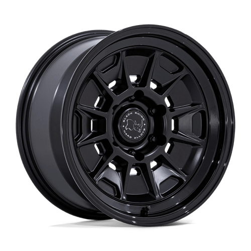Black Rhino Hard Alloys | BR021 MONDO | 17.0x9.00 | 6X139.7 | -38 | MATTE BLACK W/ GLOSS BLACK LIP