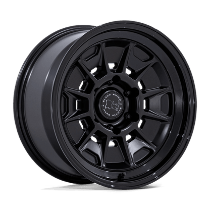 Black Rhino Hard Alloys | BR021 MONDO | 17.0x9.00 | 6X139.7 | -38 | MATTE BLACK W/ GLOSS BLACK LIP