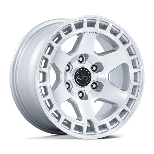 Black Rhino Hard Alloys | BR022 BAHARI | 17.0x8.50 | 6X135 | -10 | GLOSS SILVER W/ MACHINED FACE