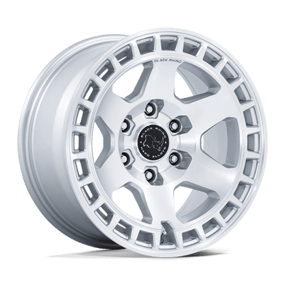 Black Rhino Hard Alloys | BR022 BAHARI | 17.0x8.50 | 6X139.7 | -10 | GLOSS SILVER W/ MACHINED FACE