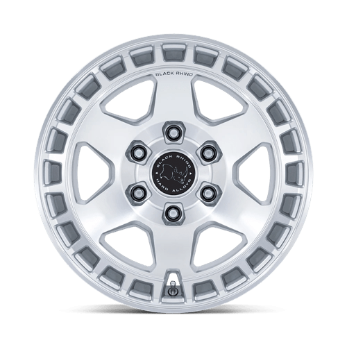 Black Rhino Hard Alloys | BR022 BAHARI | 17.0x9.00 | 6X135 | 40 | GLOSS SILVER W/ MACHINED FACE